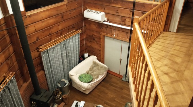 なんと！吊橋のあるログハウス！