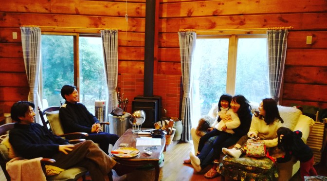 暖炉と100インチ映画と富士山！