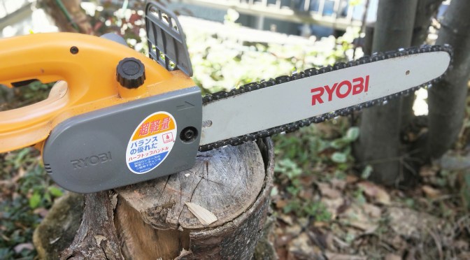 自宅でも薪割り！